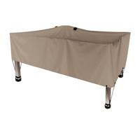 Perel Copertura per tavolo da giardino 165 x 105 x 60 cm, telo impermeabile per esterno, copritavolo rettangolare taupe con sistema di ventilazione per protezione da pioggia sole e sporco
