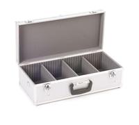 Perel Custodia CD, 80 CD, serratura a chiave, 2 chiavi, alluminio, 565 x 265 x 170 mm