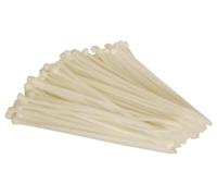 Perel Fascette in nylon bianche, 100 pezzi, legacavi 200 x 4,6 mm, resistenti ai raggi UV, auto-bloccanti, capacità di carico 23 kg, per applicazioni pesanti interne ed esterne