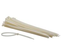 Perel Set di fascette in nylon 7,6x400 mm - Bianco, resistente ai raggi UV, 100 pezzi