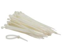 Perel Set fascette in nylon 4,6x120mm - Bianco, resistente ai raggi UV, 100 pz