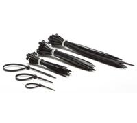 Perel Fascette in nylon nere, set misto da 75 pezzi, diverse misure, resistenti ai raggi UV, auto-bloccanti, resistenti al calore fino a 85°C, per varie applicazioni interne ed esterne