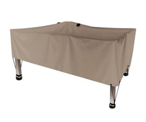 Perel Fodera protettiva per tavolo, tortora, rettangolare, 185 cm x 105 cm x 60 cm