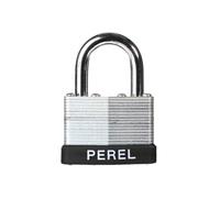 Perel Lucchetto laminato 45 mm, alta sicurezza, resistente