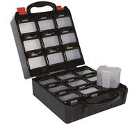 Perel OBB1 - Cassetta portautensili in plastica con 18 inserti a clip per cintur