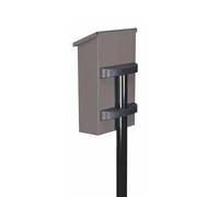 Perel Palo per cassetta postale, acciaio zincato, incl. staffe di montaggio, nere, altezza 150 cm