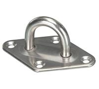 Perel Piastra ad Occhiello, Acciaio Inox, 8 mm, 80 x 50 mm, per Vela