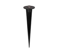 Perel Picchetto da terra per faretti LED, piccolo, nero, diametro 40 mm, altezza 160 mm, 46 g, alluminio