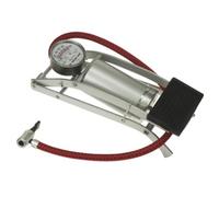 Perel Potente pompa a pedale per bici, auto, palloni, con manometro da 6,9 bar, inclusi 3 connettori