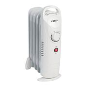 Perel Radiatore a olio 700W con 7 alette, termostato regolabile, maniglia, ruote, protezione contro il surriscaldamento e il ribaltamento - stufa portatile silenziosa ed efficiente per stanze fino a