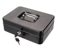 Perel Salvadanaio con serratura, incluse 2 chiavi e separatore di monete, nero