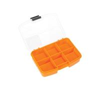 Perel Scatola assortimento, contenitore in plastica, 6 scomparti fissi, coperchio trasparente, impilabile, formato compatto, per viti dadi chiodi, piccoli componenti, hobby e trasporto