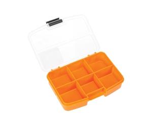 Perel Scatola assortimento, contenitore in plastica, 6 scomparti fissi, coperchio trasparente, impilabile, formato compatto, per viti dadi chiodi, piccoli componenti, hobby e trasporto