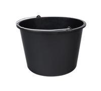 Toolland Secchio da cantiere, rotondo, plastica, nero, 20 litri