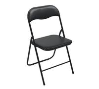Perel Sedia pieghevole resistente alle intemperie, 150 kg, colore nero