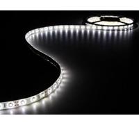 Perel Set con striscia LED e alimentatore, 300 LED luminosi 3528, dimmerabili, flessibili e autoadesivi, tagliabile ogni 3 LED (5 cm), rivestimento in PU, lunghezza 5 metri, bianco freddo