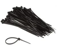 Perel Set di fascette in nylon 2,5x100mm - Nere, resistenti ai raggi UV, robuste, 100 pz.
