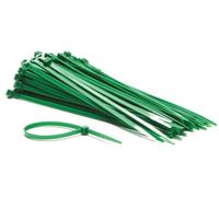 Perel Set fascette in nylon 4,6x200mm - Verde, resistente ai raggi UV, 100 pz