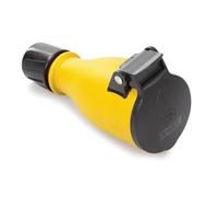 Perel Spina esterna resistente IP54, terra/Schuko, con coperchio e pressacavo