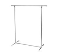 Perel Stand appendiabiti in metallo con 1 barra, guardaroba aperto per camera ingresso cabina armadio, metallo grigio, robusto porta abiti, 125 x 50 x 130 cm