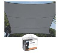 Perel Telo ombreggiante quadrato 5 x 5 m in HDPE traspirante e permeabile, protezione UV 90%, effetto rinfrescante, antracite
