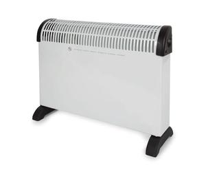Perel Termoconvettore 2000W, convettore elettrico, stufa elettrica con 3 livelli di calore, ventilatore turbo, termostato, IP20, protezione da surriscaldamento, portatile per ambienti fino a 60 m³