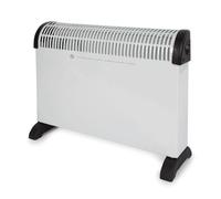 Perel Termoconvettore elettrico 2000W con 3 livelli di calore, termostato, IP20 protezione surriscaldamento, portatile o montaggio a parete per ambienti fino a 60 m³
