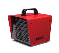 Perel Termoventilatore elettrico 2000W con 2 livelli di calore e termostato, elemento PTC, funzione ventilazione, protezione IP24, compatto e portatile per officina o garage