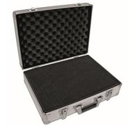 Perel Valigetta porta attrezzi in alluminio 455 x 330 x 152 mm con schiuma pretagliata, serratura con chiave