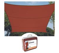Perel Vela ombreggiante 3.6 x 3.6 m, quadrata per giardino e terrazza, idrorepellente, protezione UV 90%, traspirante, terracotta