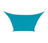 Perel Vela ombreggiante 5 x 5 m, quadrata per giardino e terrazza, poliestere idrorepellente 160 g/m2, protezione UV 90%, traspirante con anelli in acciaio inox, blu