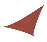 Perel Vela ombreggiante, idrorepellente, 5 x 5 x 5 m, 160 g/m², poliestere, triangolo, terracotta