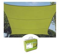 Perel Vela ombreggiante rettangolare 2 x 3 m per giardino e terrazza, poliestere traspirante e idrorepellente 160 g/m², protezione UV 90%, anelli inox, verde lime