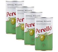 Perello Gordal Picante Olive Verdi 4 x 350g Gross (150g Net) Sicuramente Inscatolato!