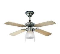 PERENZ - 7064CR Ventilatore a Soffitto 4 pale Diametro 105 cm Kit Luce Colore Cromo - Legno