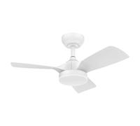 Perenz 7151 B IR - Ventilatore da Soffitto con Luce, Telecomando 3 Pale Diametro 76 cm Bianco