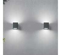 Perenz Applique da parete biemissione in alluminio con diffusori in vetro traspa