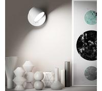 Konec applique in metallo bianco opaco LED 6W 3000K CRI?80 220-240V 50/60Hz 457Lm Interruttore on/off sulla base