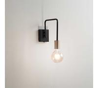 Applique In Metallo Industrial Vector Nero 1 Luce E27