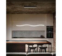 Sospensione in metallo e plexiglass Bend LED 48W CCT 3000K 4000K 6000K CRI?80 220-240V 3648lm doppia emissione