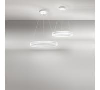 Sospensione in metallo verniciato bianco Kirko LED 48W CCT 3000K 4000K 6000K CRI?80 220-240V 50/60Hz 3840Lm d60cm