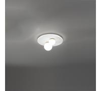 Plafoniera Ball in metallo verniciato bianco particolari ottone LED 38W 2470LM 3000K doppia emissione e diffusori sferici d.40cm