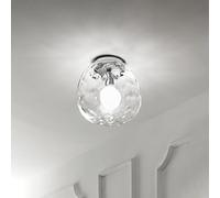 Perenz Plafoniera Skin D30 6467 - 1 luce vetro trasparente, finitura cromo, E27, Ø30 cm