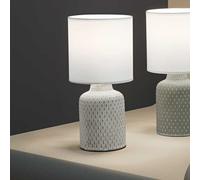 Lampada da tavolo in ceramica bianco Provenza 1 luce attacco E14 d.15cm