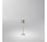 Lampada da tavolo ricaricabile a batterie in alluminio pressofuso verniciato a polvere per uso interno/esterno.