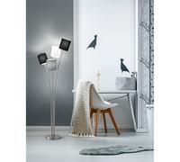 Perenz Piantana in metallo spazzolato in stile moderno con 4 paralumi Joke Croma [EEK: A+]