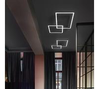 Plafoniera In Alluminio Industrial Cross Nero Led