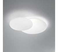Plafoniera Drum in alluminio colore bianco a LED 33W 2640LM - 3000K biemissione rotazione e inclinazione 48cm