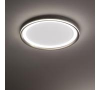 Plafoniera Contemporanea Edge Alluminio Grigio Led Integrato 38W