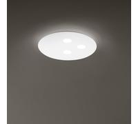 Plafoniera in alluminio colore bianco Random LED 27W + 21W 3000K CRI?80 220-240V 50/60Hz 3840Lm l BIEMISSIONE D.50CM